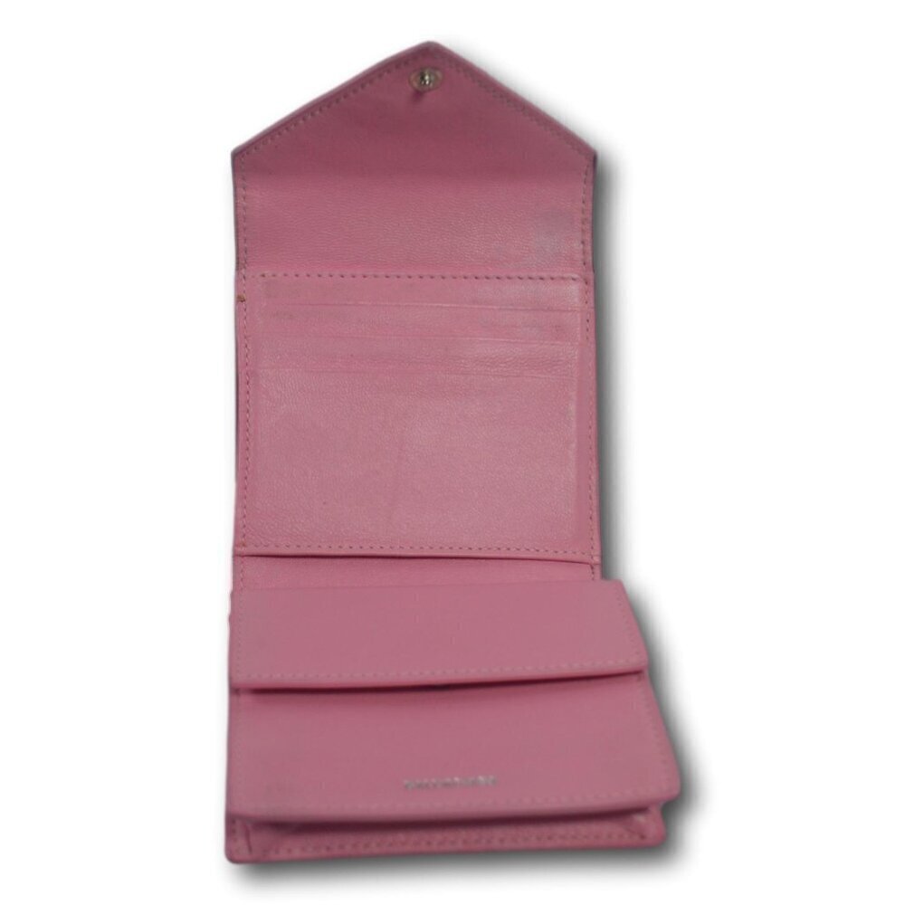 BALENCIAGA Leather Papier Mini Wallet Pink - Picture 2 of 6
